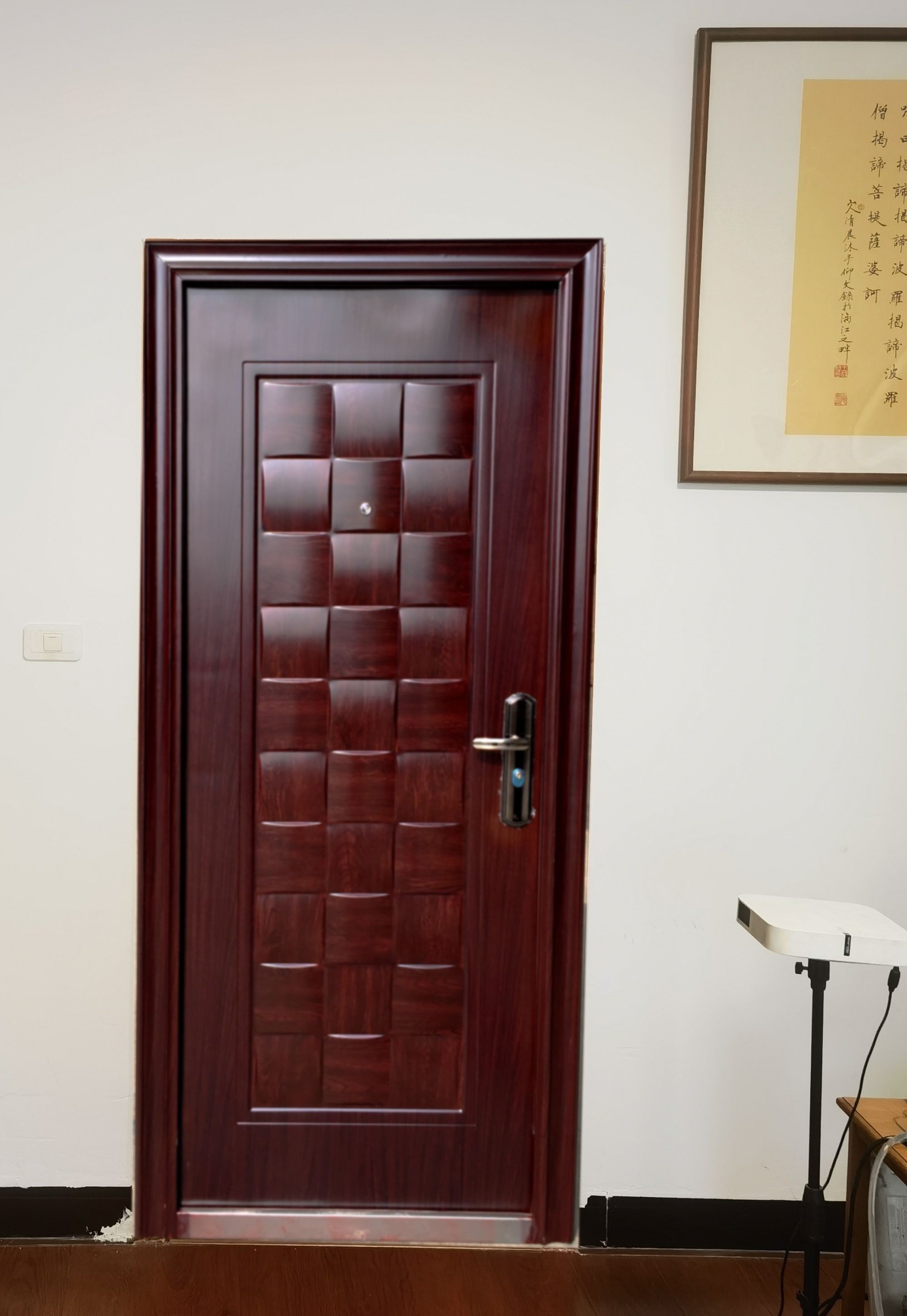 Usa de intrare pentru apartament, metalica, maro, stanga, 205 x 88 cm  Sah