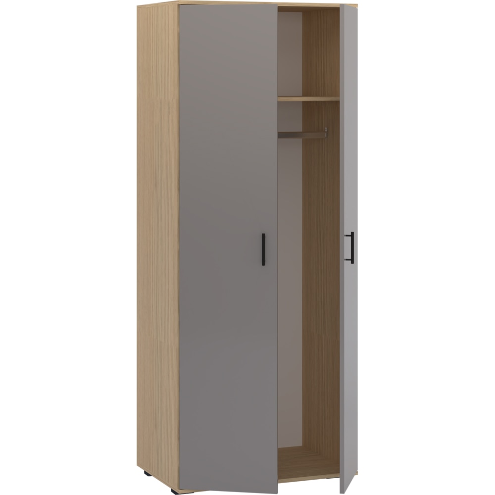 Dulap haine Vicenza, 2 usi, MDF, 80 x 52 x 200 cm, stejar