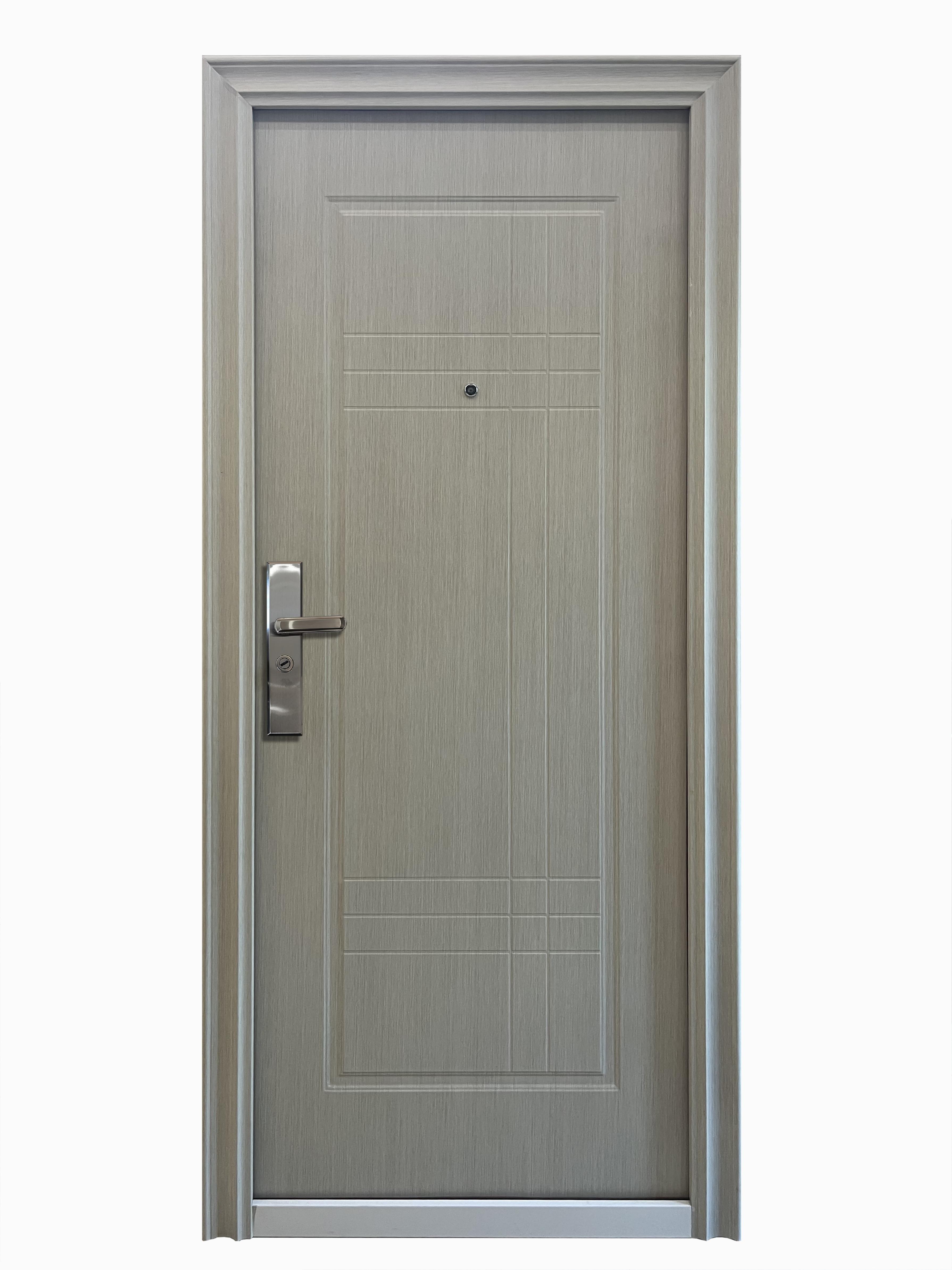 Usa de apartament, metalica, bej, dreapta, 205 x 88 cm  Lines