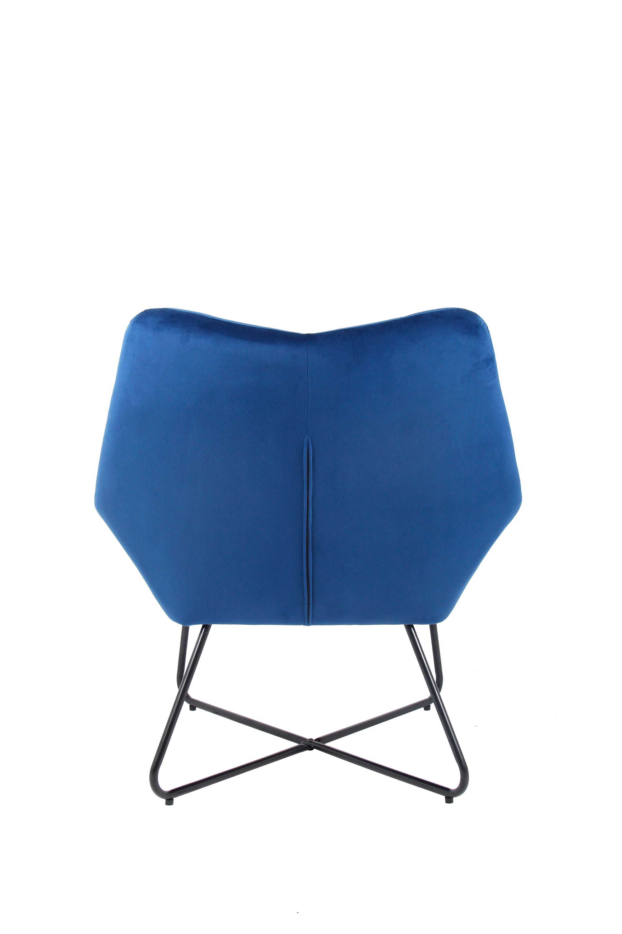 Fotoliu albastru, catifea, 86.5 x 80 x 75 cm  Turio