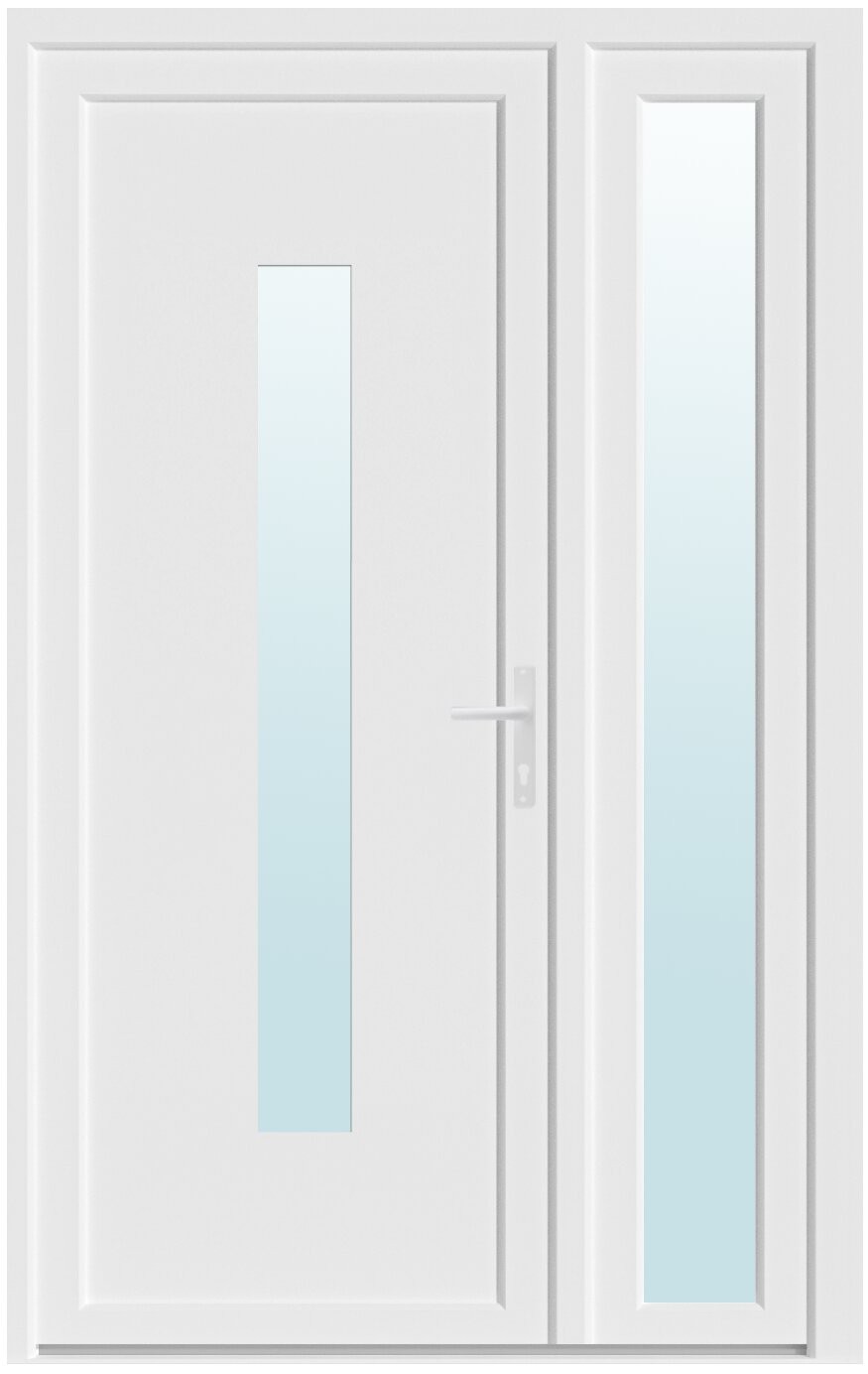 Usa PVC exterior, alb, stanga, 120 x 205 cm, deschidere la 120 cm