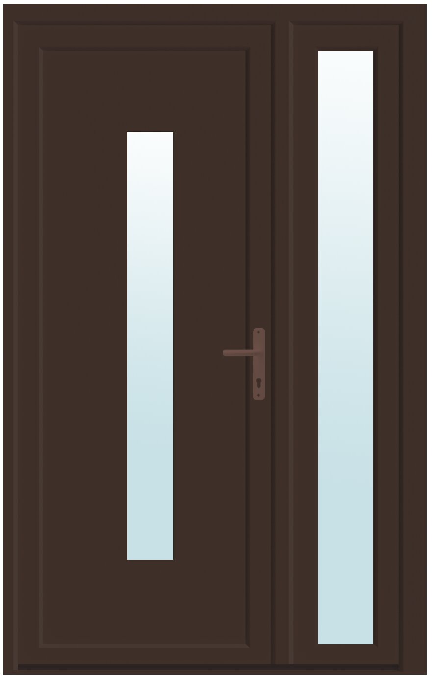 Usa PVC exterior, nuc, stanga, 120 x 205 cm, deschidere la 120 cm