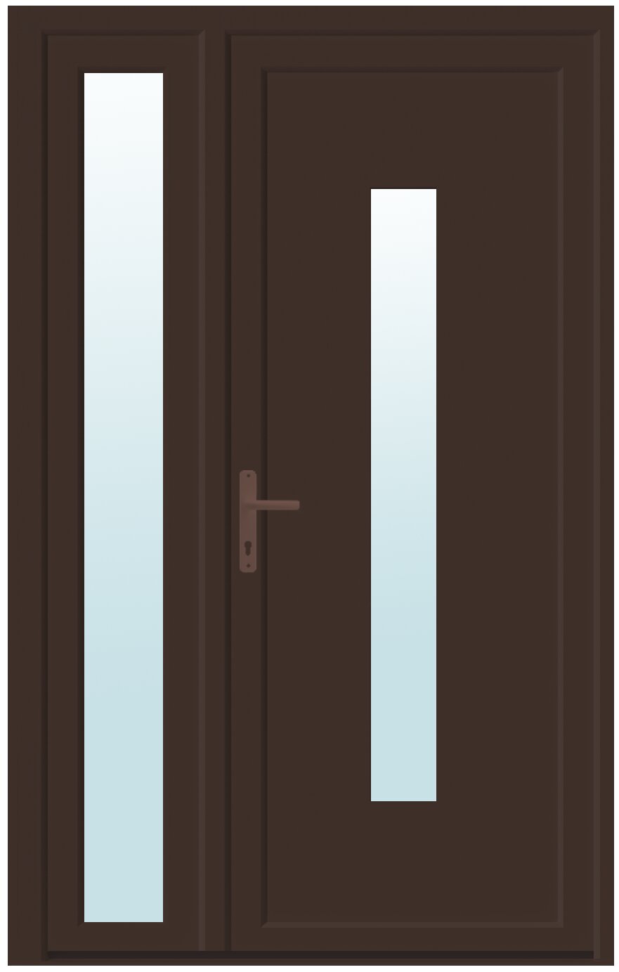 Usa PVC exterior, nuc, dreapta, 120 x 205 cm, deschidere la 120 cm