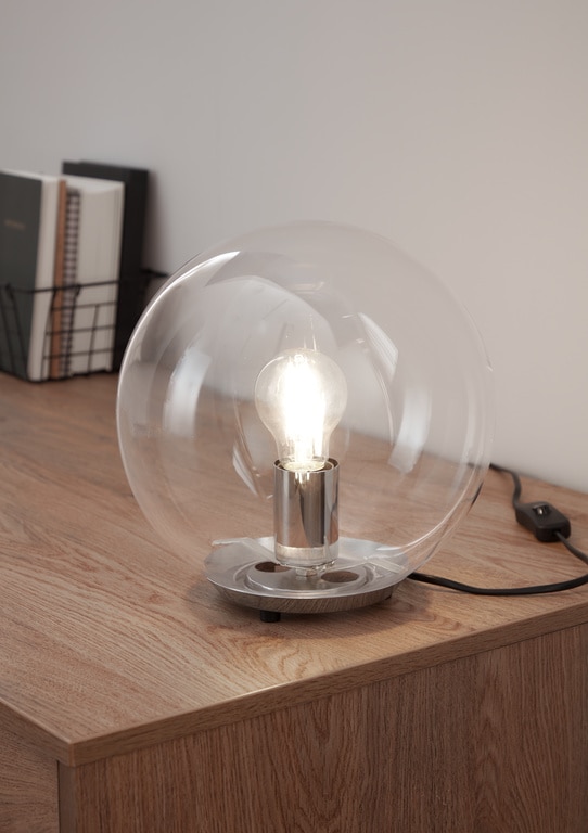 Veioza GOODHOME Barool, E27, IP20, transparent