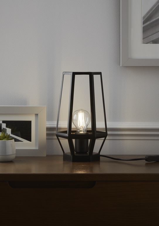 Veioza GOODHOME Nantan, E27, IP20, negru