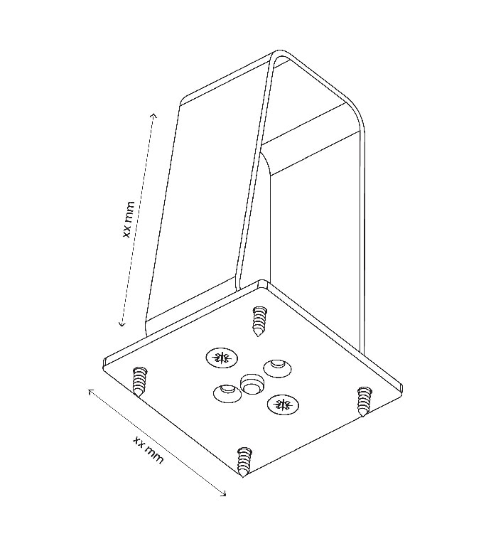 Picioare lemn albe dresing  GoodHome Atomia