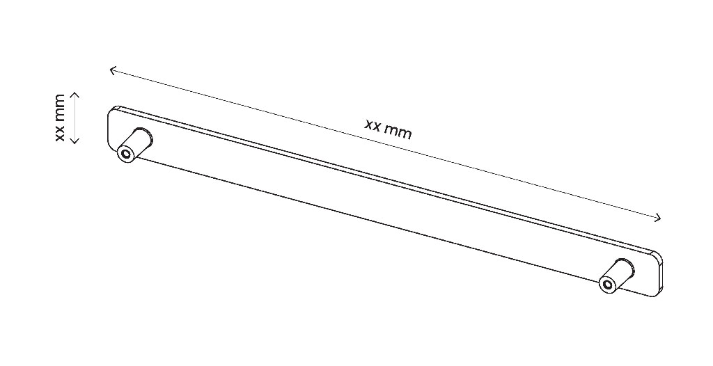 Maner GOODGOME Atomia, otel, 29.3 cm, 2 bucati, negru