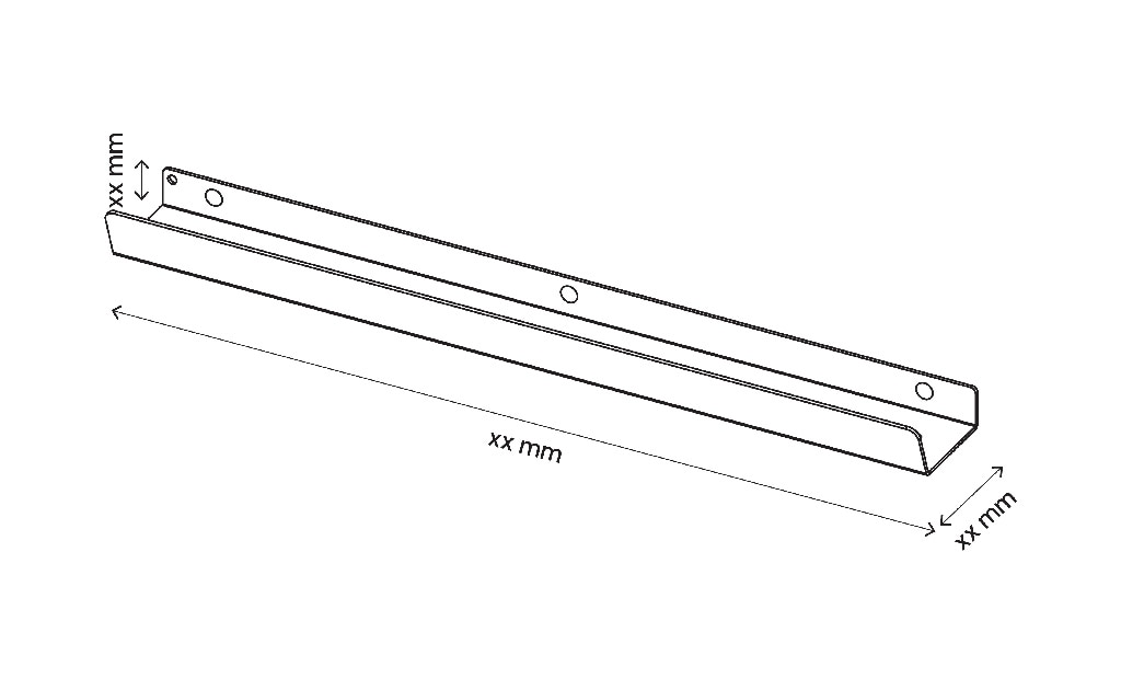 Maner dresing, gri mat, otel  GoodHome Atomia
