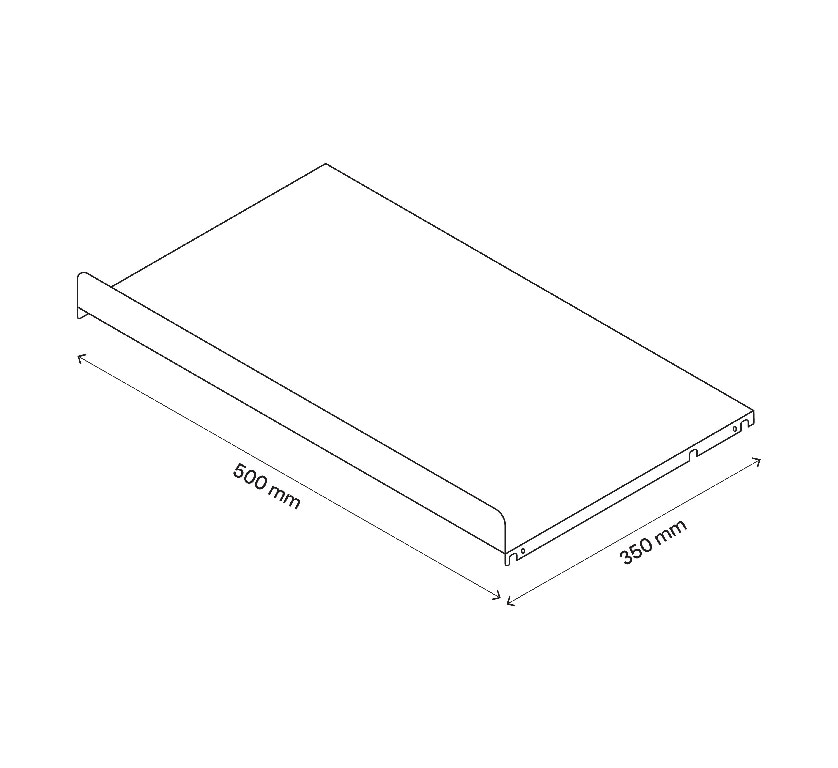 Raft Pantofi D450 mm, L500 mm • GoodHome Atomia