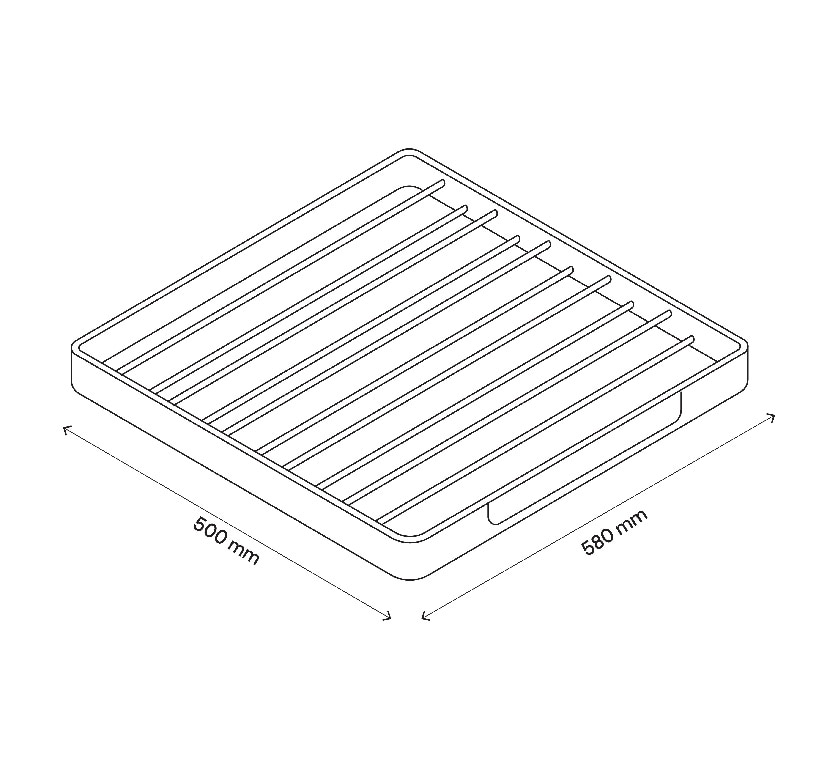 Raft pantaloni culisant GoodHome Atomia, otel, gri, D58 mm, L500 mm