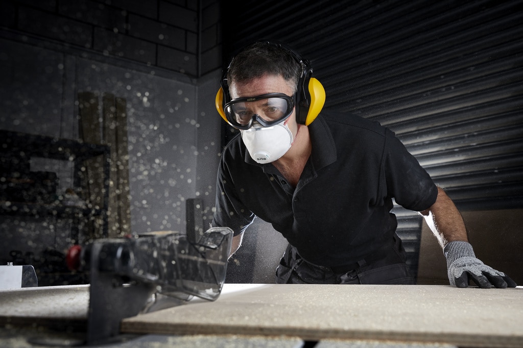 Masca protectie Site SRE446, FFP3, cu supapa, set 2 bucati, alba