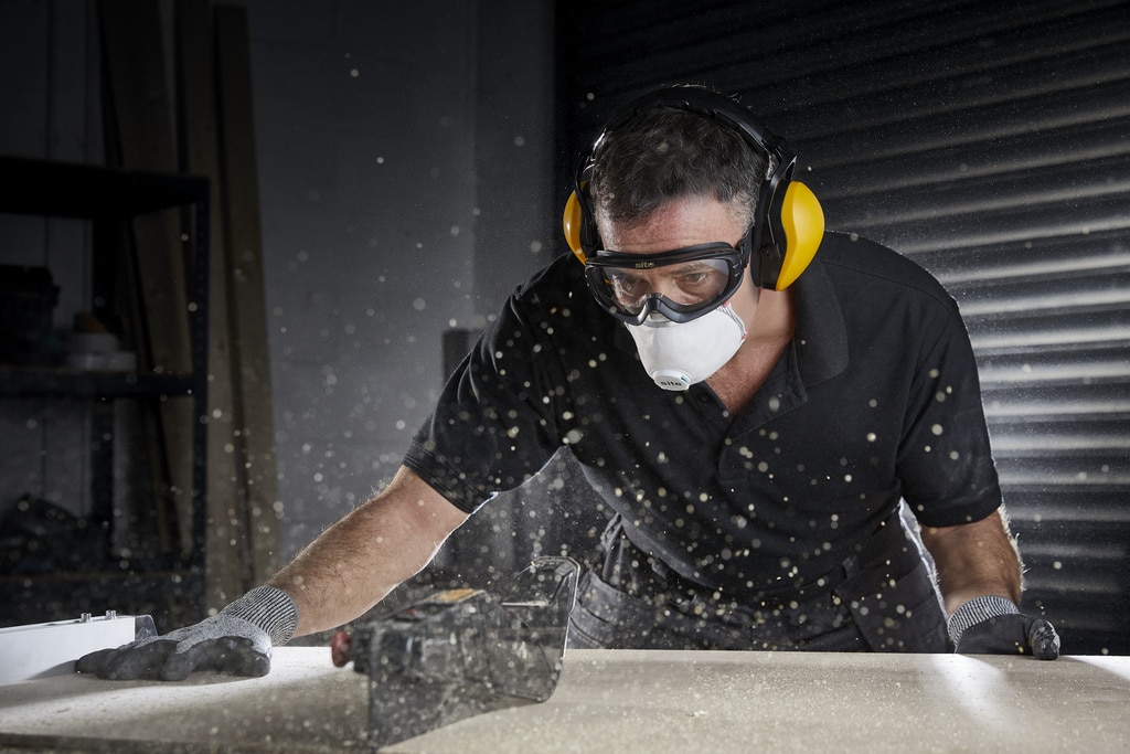 Masca protectie Site SRE446, FFP3, cu supapa, set 2 bucati, alba