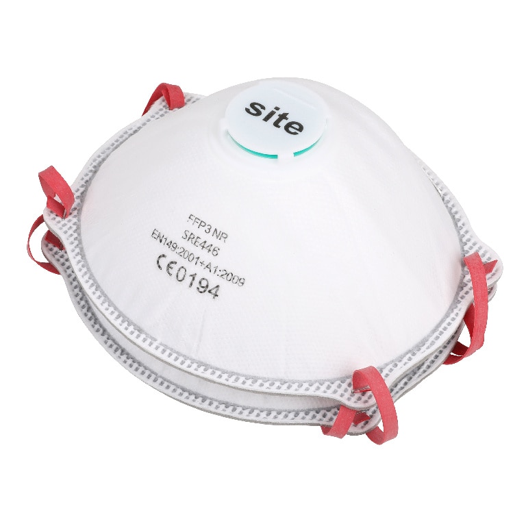Masca protectie Site SRE446, FFP3, cu supapa, set 2 bucati, alba