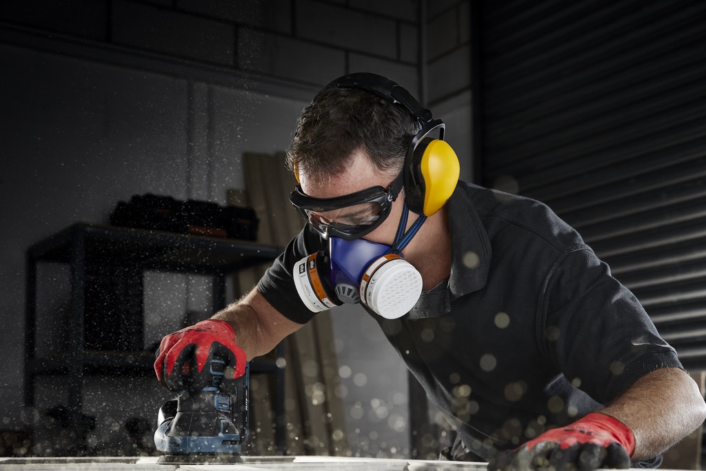 Semimasca protectie Site, filtru A1P2, reutilizabila 28 zile, albastru