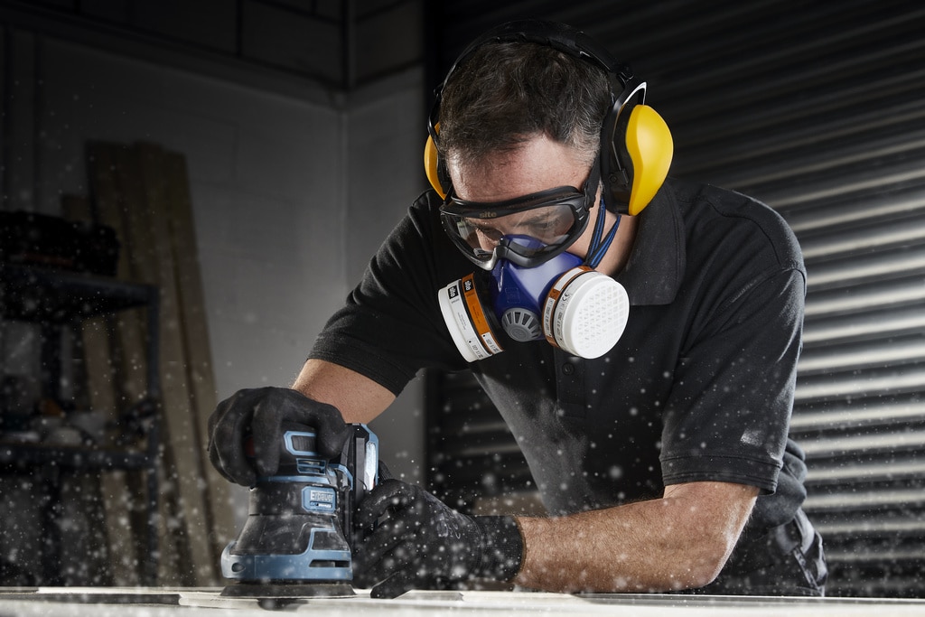 Semimasca protectie Site, filtru A1P2, reutilizabila 28 zile, albastru