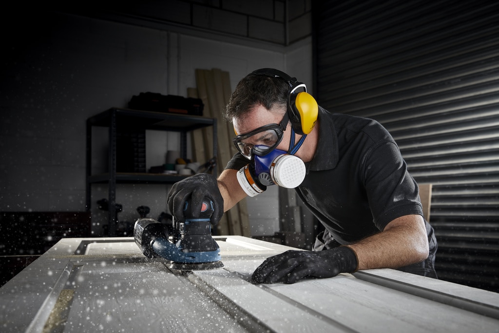 Semimasca protectie Site, filtru A1P2, reutilizabila 28 zile, albastru