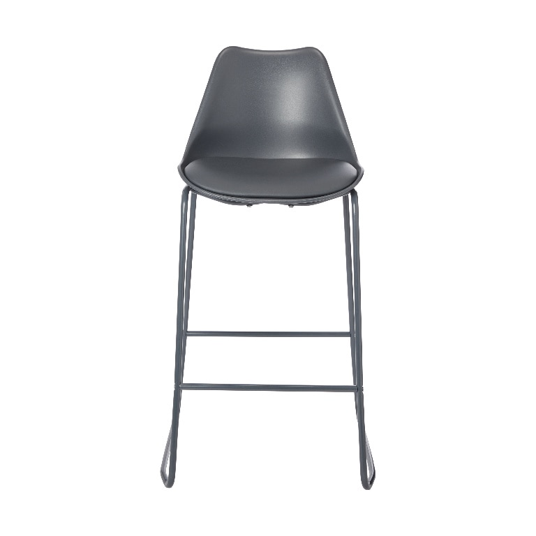 Scaun bar, gri inchis, otel, 99.5 x 43 x 54.5 cm  GoodHome Marula