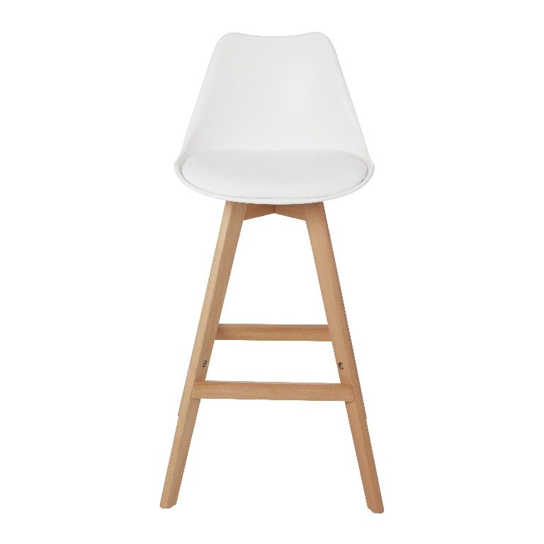 Scaun bar GOODHOME Pitaya, 43.5 x 50.5 x 100.5 cm, alb