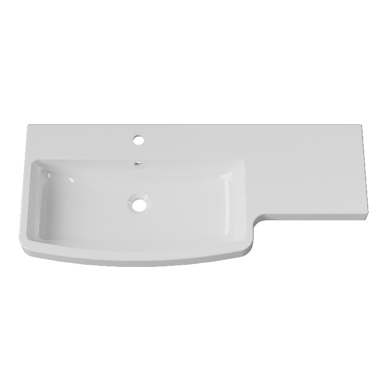 Lavoar GOODHOME, rasina, alb, 105.5x13.2x45.9 cm