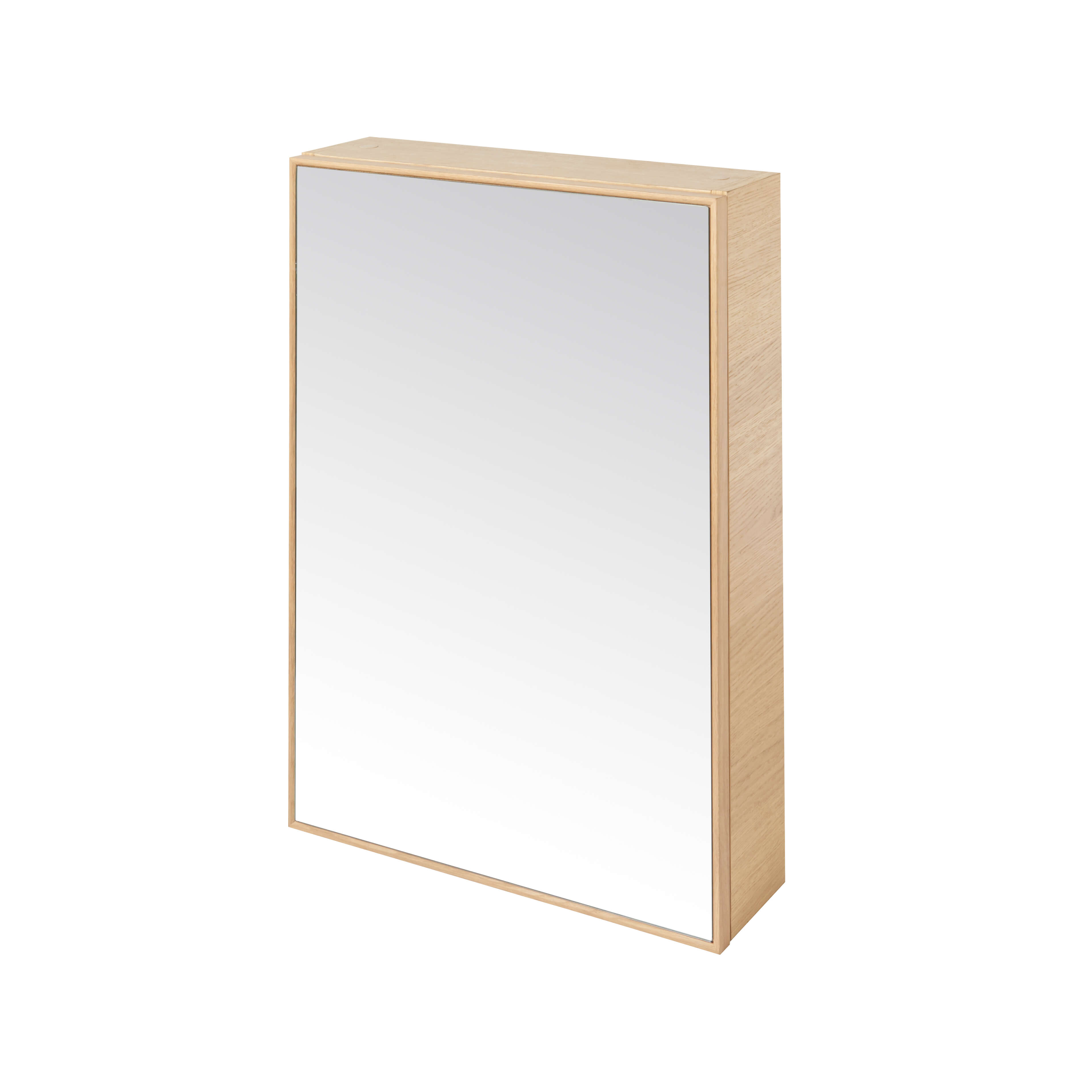 Dulap baie cu oglinda GoodHome Avela, suspendat, 50 x 15 x 70 cm, stejar