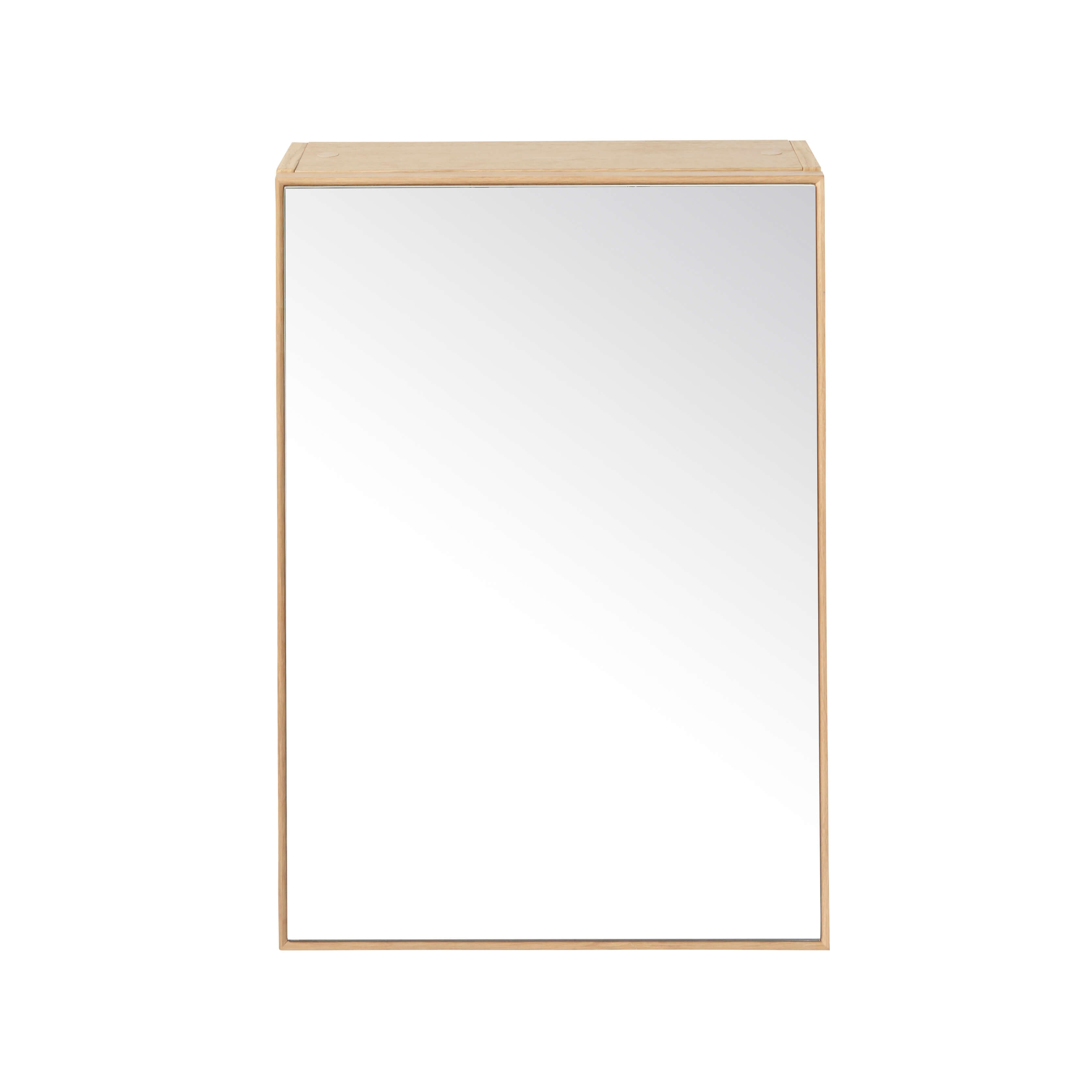 Dulap baie cu oglinda GoodHome Avela, suspendat, 50 x 15 x 70 cm, stejar