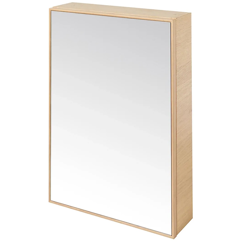 Dulap suspendat cu oglinda GoodHome Avela, 50 x 15 x 70 cm, PAL, maro