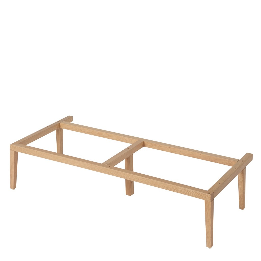 Cadru baza cu 4 picioare GOODHOME Avela, 100 x 21 x 45 cm, lemn, maro