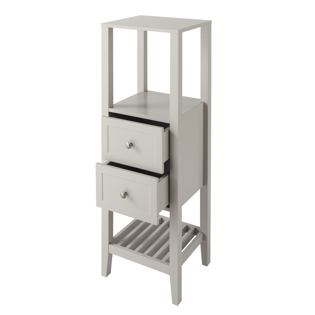 Coloana baie GoodHome Perma, 40.2 x 36.1 x 120 cm, taupe