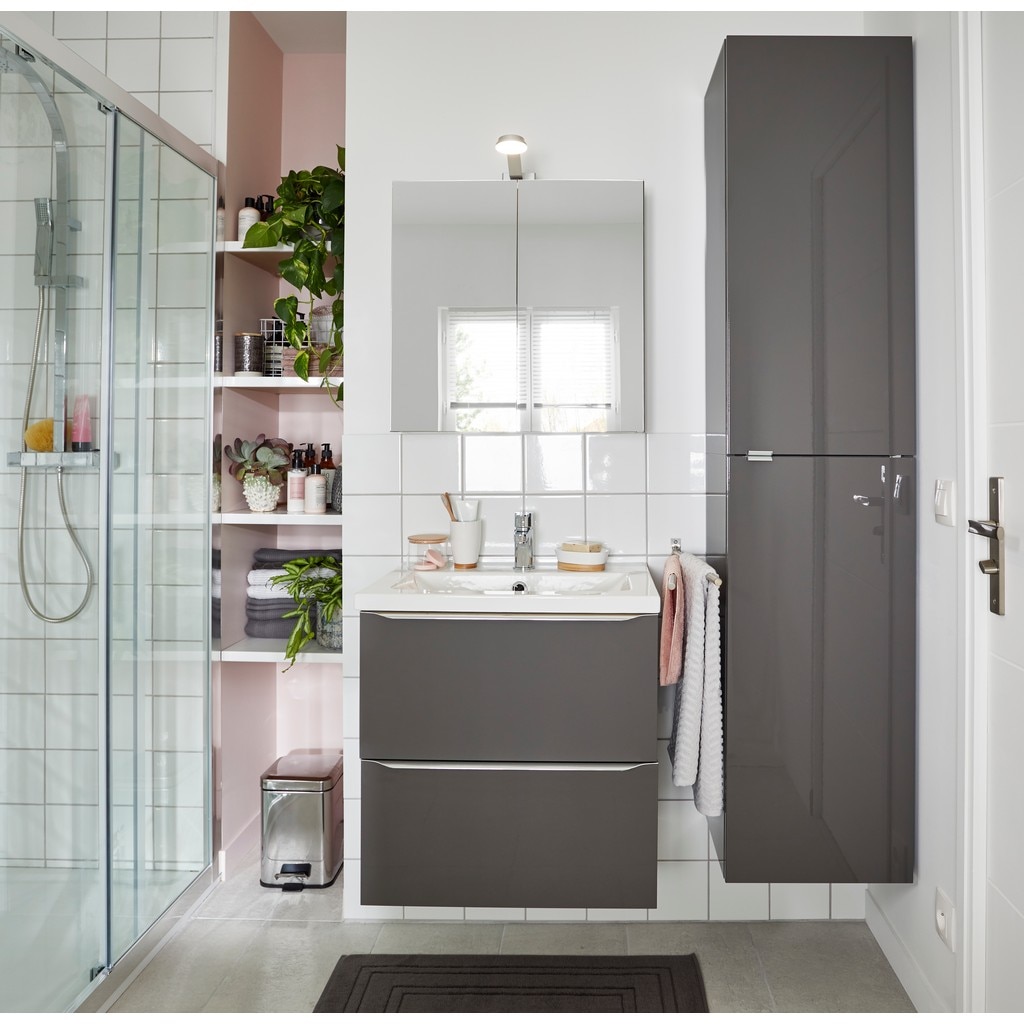 Masca lavoar GoodHome Imandra, suspendata, 60 x 45 x 60 cm, taupe