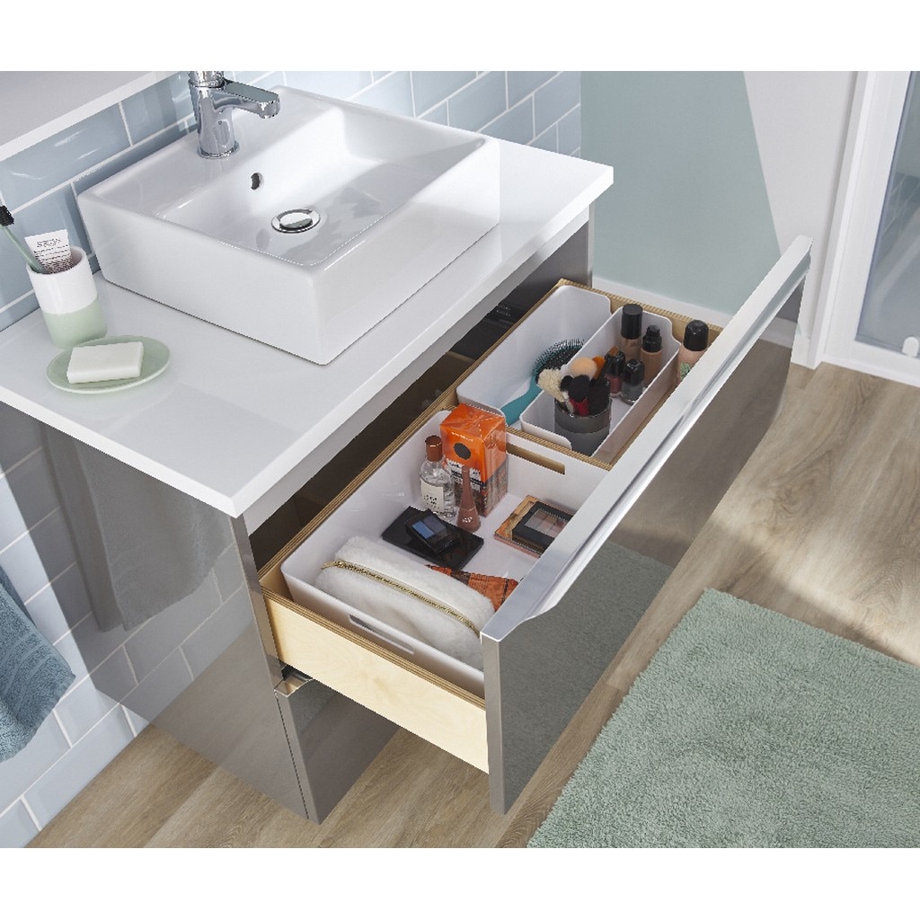 Baza pentru lavoar, suspendata, Antracit, 80 x 60 cm  GoodHome Imandra