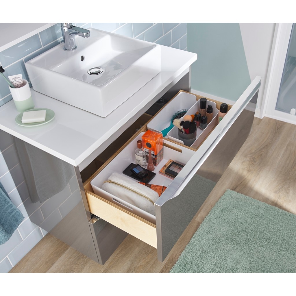 Baza pentru lavoar, suspendata, Antracit, 80 x 60 cm  GoodHome Imandra