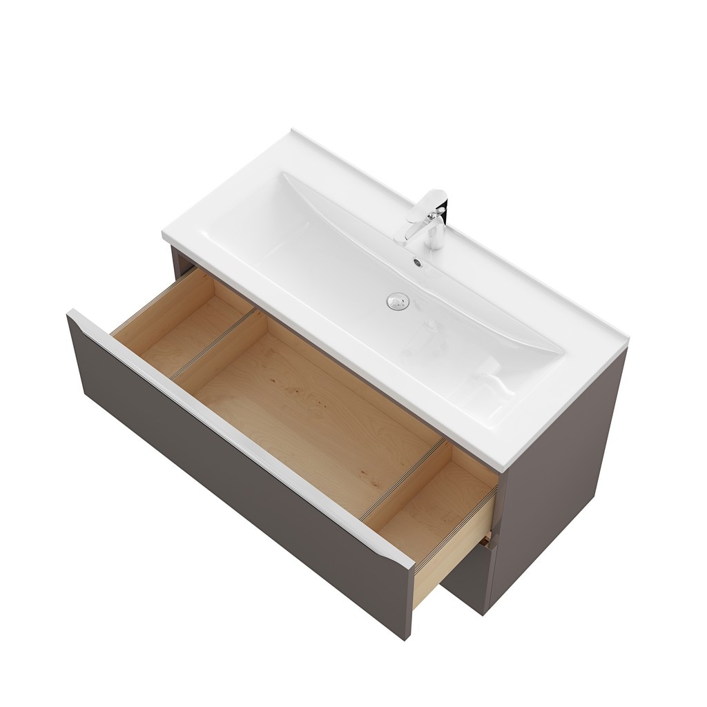 Baza pentru lavoar, suspendata, Antracit, 100 x 60 cm  GoodHome Imandra