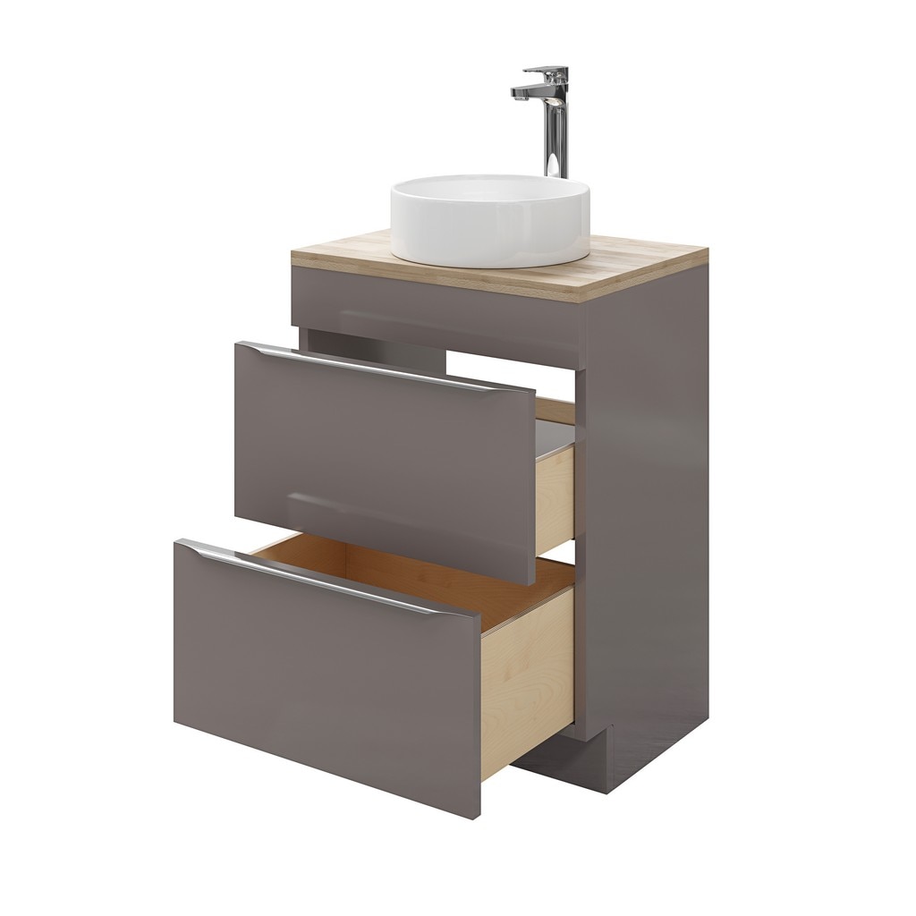 Baza pentru lavoar, cu picioare, Antracit, 60 x 82 cm  GoodHome Imandra