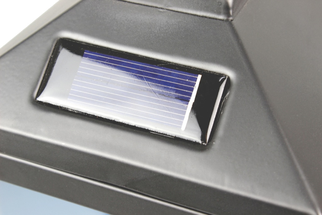 Lampa solara tip felinar LED, sticla, negru, 1 bucata, 0.78 W