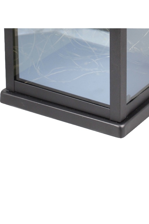 Lampa solara tip felinar LED, sticla, negru, 1 bucata, 0.78 W