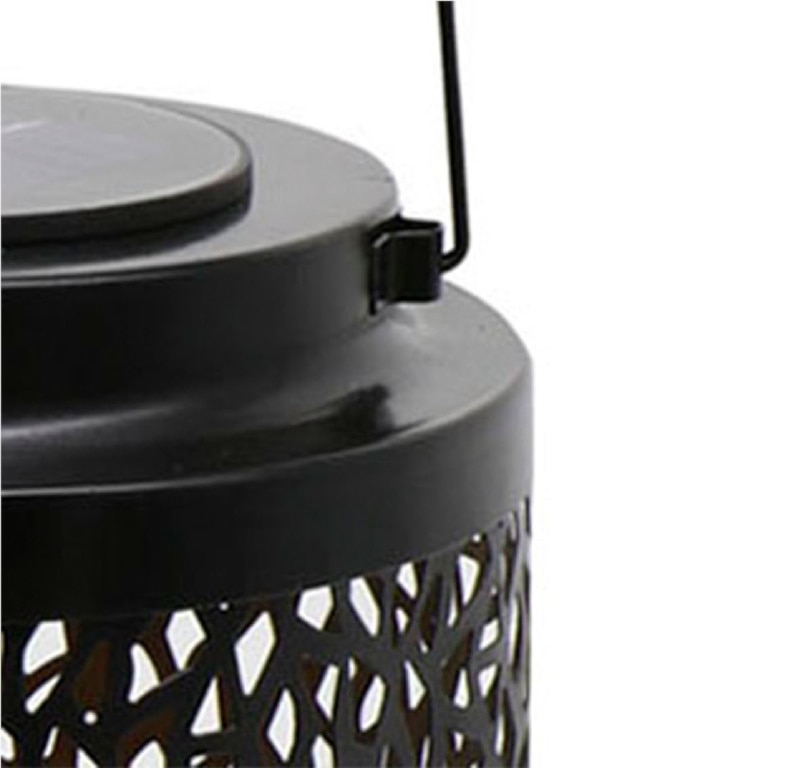 Lampa solara LED, metal, negru, 1 bucata