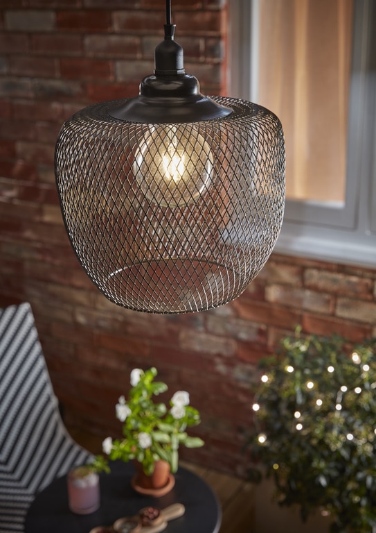 Plafoniera LED, neagra, D18, 1.2 V, metal si sticla  • Koyaka