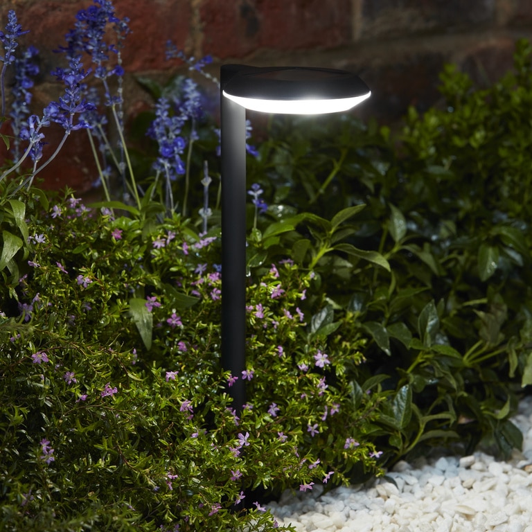 Lampa solara LED, plastic, negru, 1 bucata, 1.2 W • Blooma 