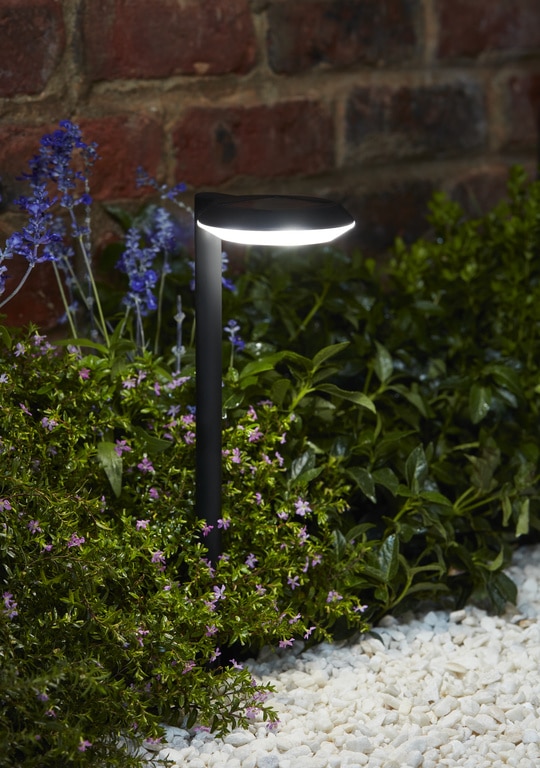 Lampa solara LED, plastic, negru, 1 bucata, 1.2 W • Blooma 