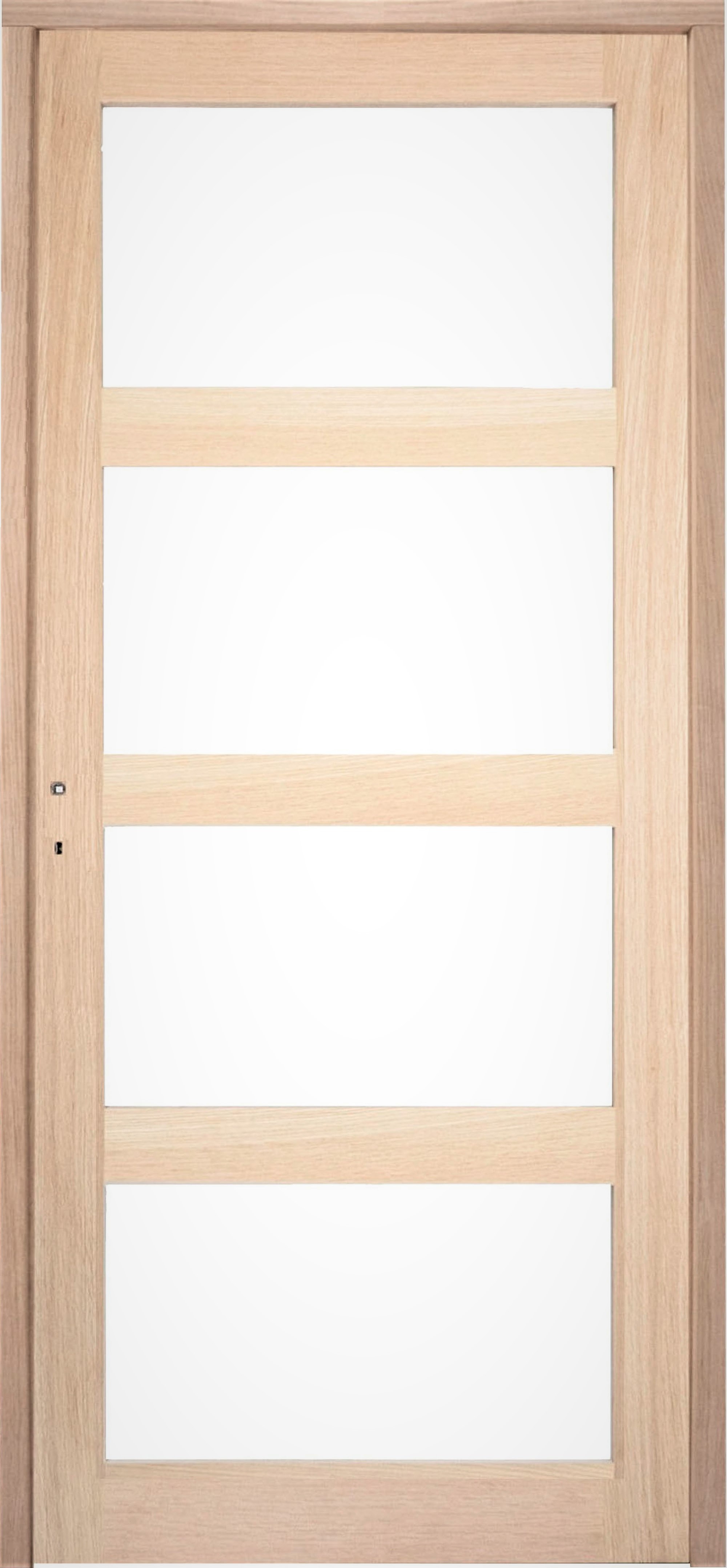 Usa de interior cu geam, maro, dreapta, mdf, 203 x 88 cm, toc inclus  Connemara