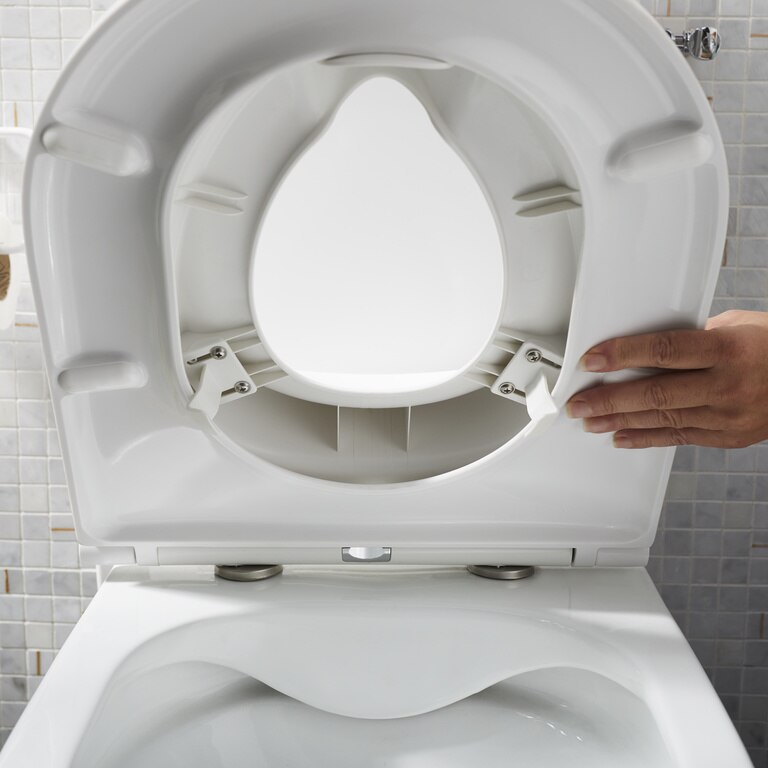 Capac WC cu reductor GOODHOME Yalu, polipropilena, alb