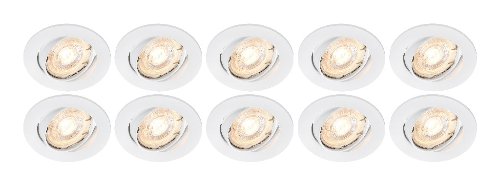 Set 10 Spoturi Albe Led 8.5Cm