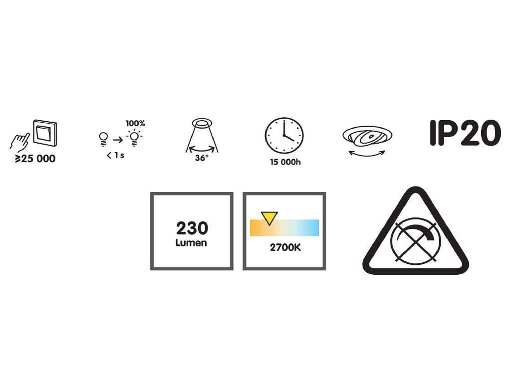 Set 10 Spoturi Albe Led 8.5Cm