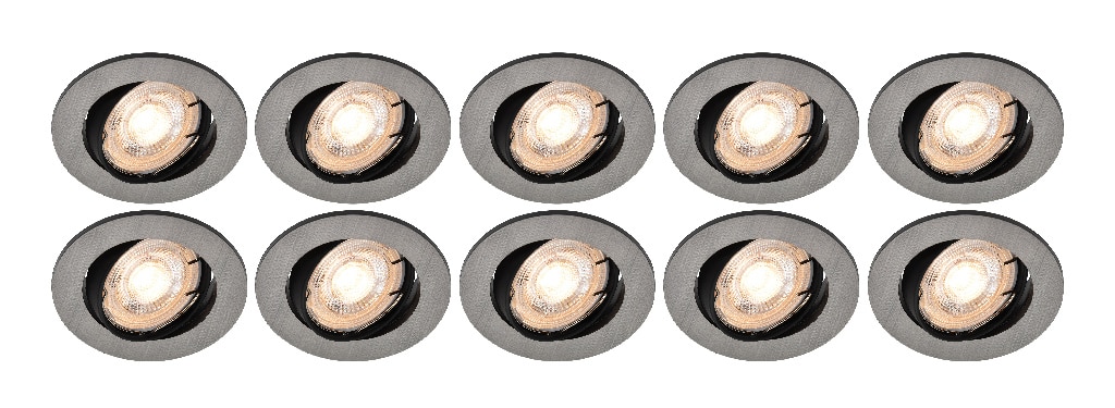 Set 10 Spoturi Crom Led 8.5Cm