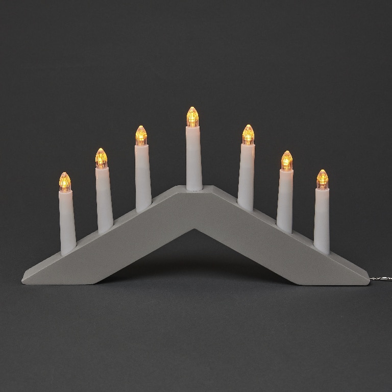 Decoratiune luminoasa, plastic, 21.5 x 40.5 cm, alb