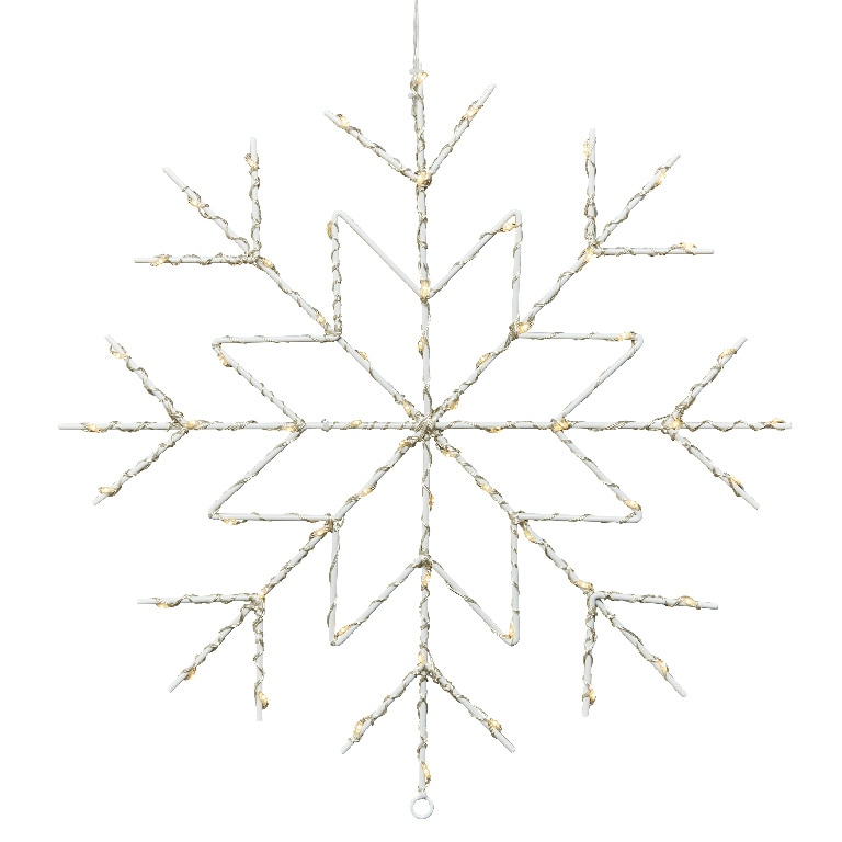 Decoratiune luminoasa Fulg de zapada, 60 led-uri, 50 cm, alb