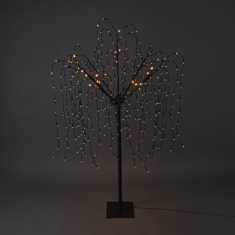 Decoratiune luminoasa Salcie, 400 led-uri, 152 cm, negru