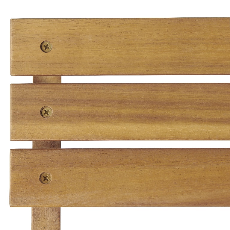 Set 2 scaunde de gradina si terasa GoodHome Virginia, maro, lemn, pliabil, 38 x 79 x 49 cm