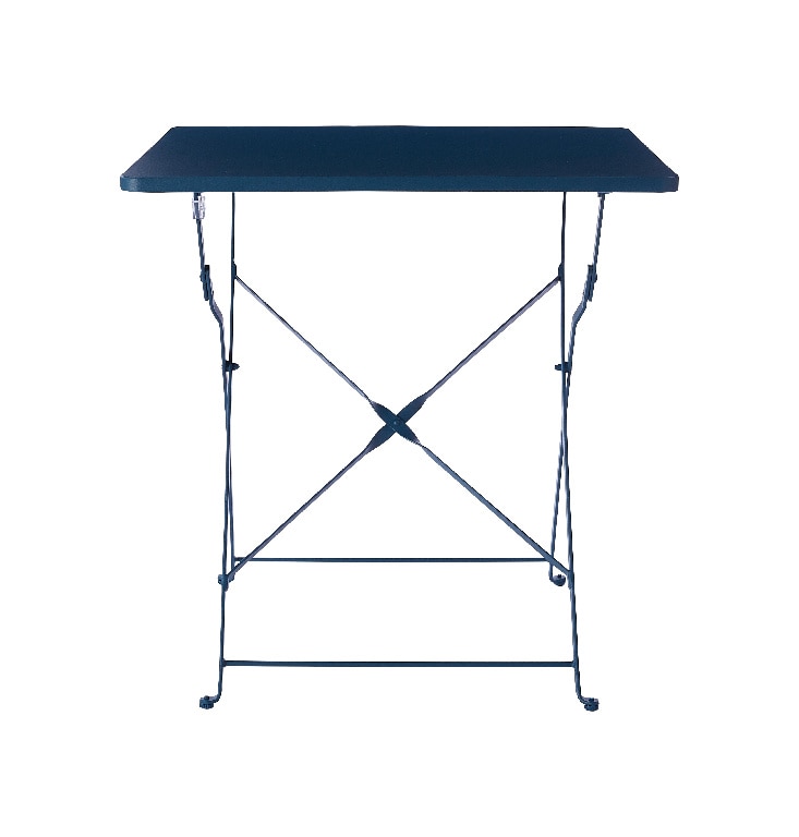 Masa de gradina pliabila, otel, albastru, patrata, 2 persoane, 70 x 70 x 71 cm • GoodHome saba