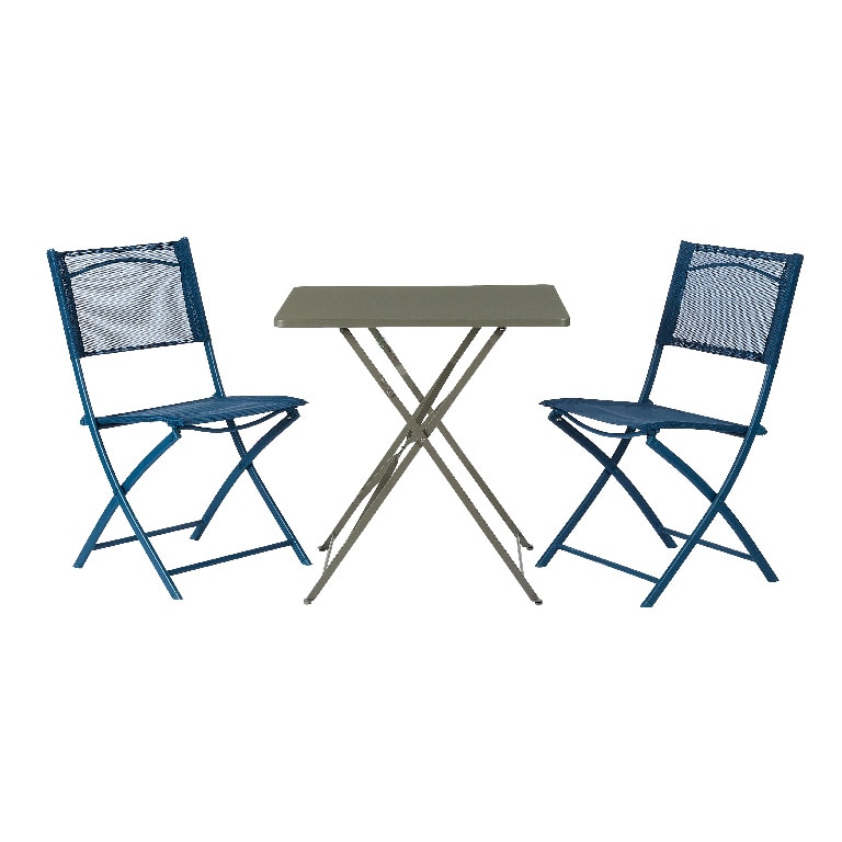 Masa de gradina pliabila, otel, verde, patrata, 2 persoane, 70 x 70 x 71 cm • GoodHome saba